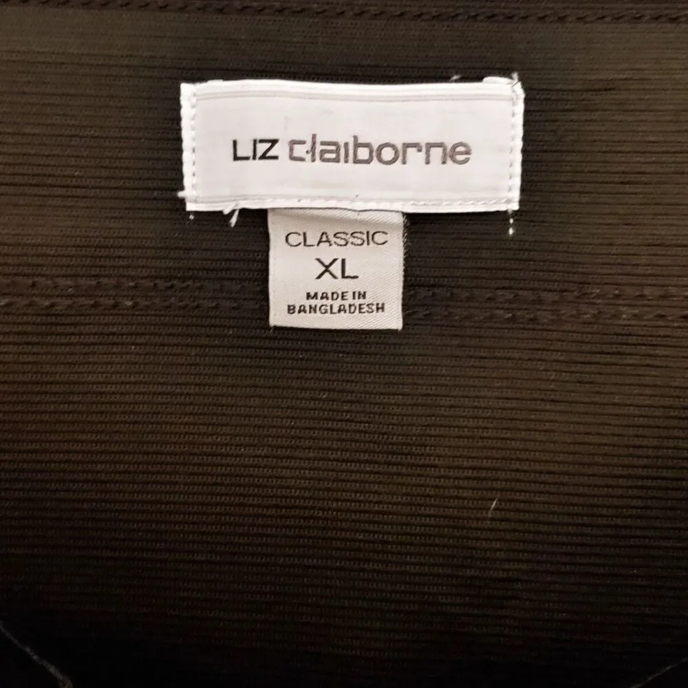 Liz Claiborne Women Classic Pants Hidden Elastic Waist Black Size XL - Picture 6 of 8